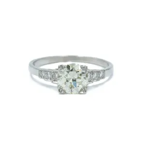 Vintage Platinum 1.28ct Diamond Ring