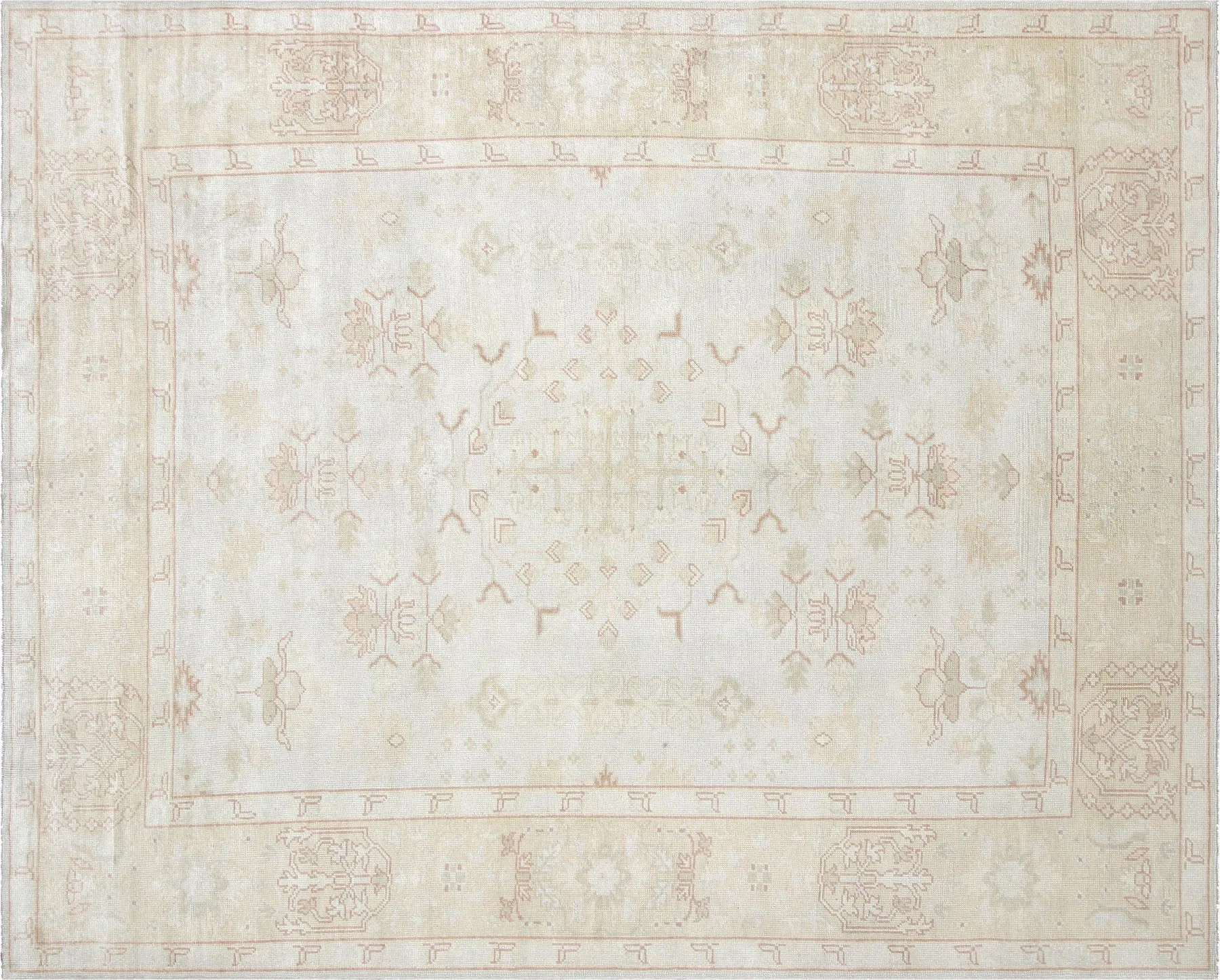 Vintage Turkish Oushak Rug - 8'11" x 11'