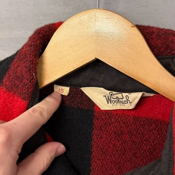 Vintage‎ Woolrich Women’s Plaid Flannel Shacket Button Up Size 15