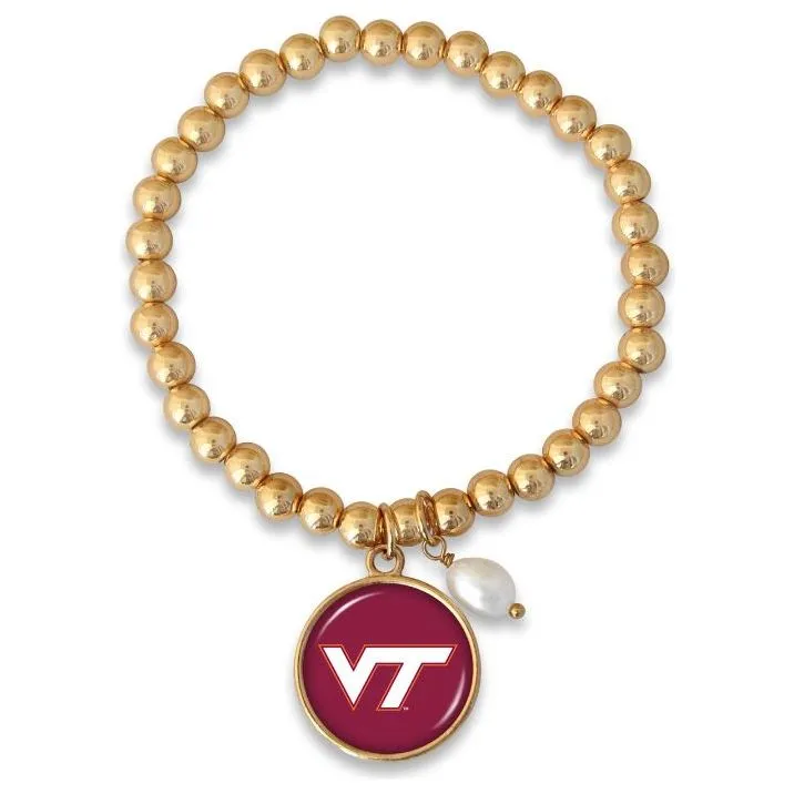 Virginia Tech Hokies Officially NCAA Licensed Diana Beaded Bracelet