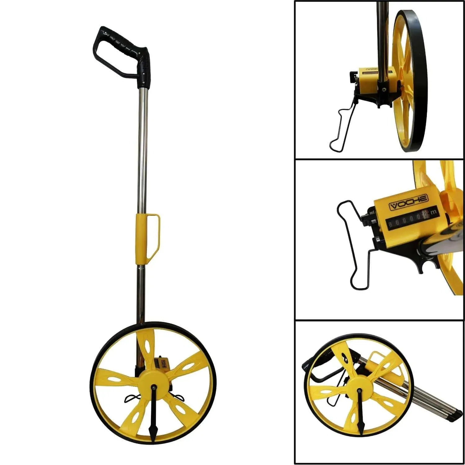 Voche Foldable Distance Measuring Wheel   Stand & Bag Surveyors Builders Road