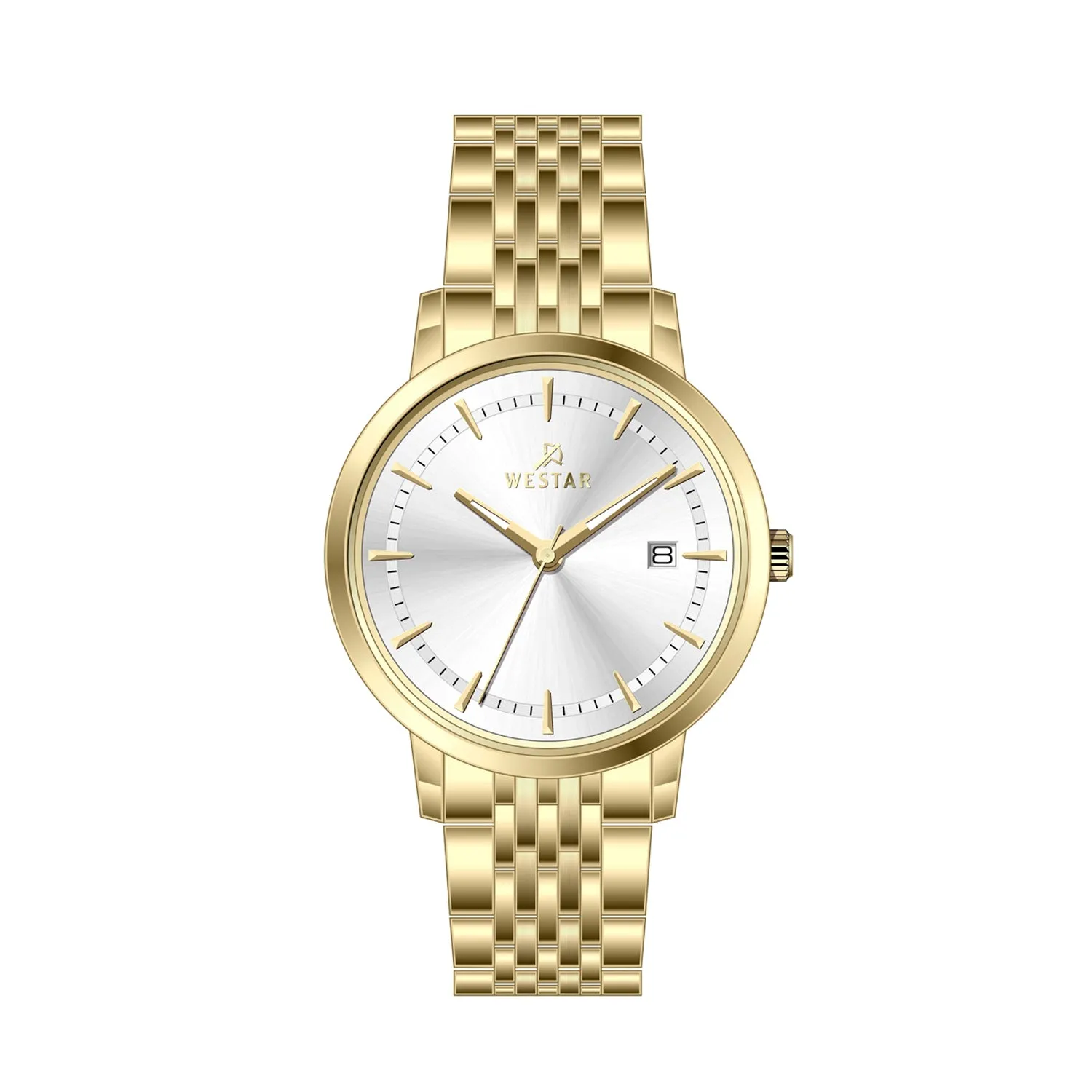 Westar Profile Ladies 30 mm Silver Dial Quartz Watch - 40254GPN107