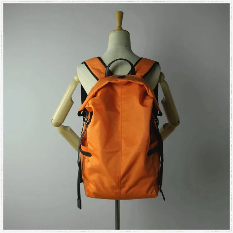 Womens Nylon Large Backpack Bag Red Nylon Travel Backpack School Rucksack for Ladies