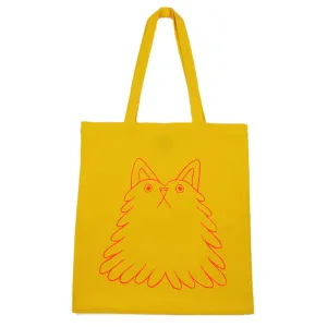 YUK FUN Fluff Buddy screen printed tote bag