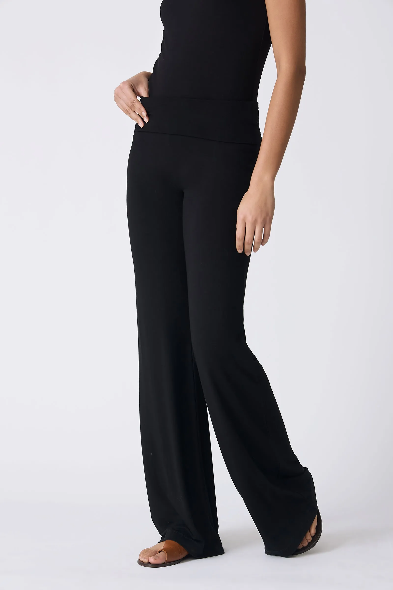 Zoe Jersey Wide Leg - Black